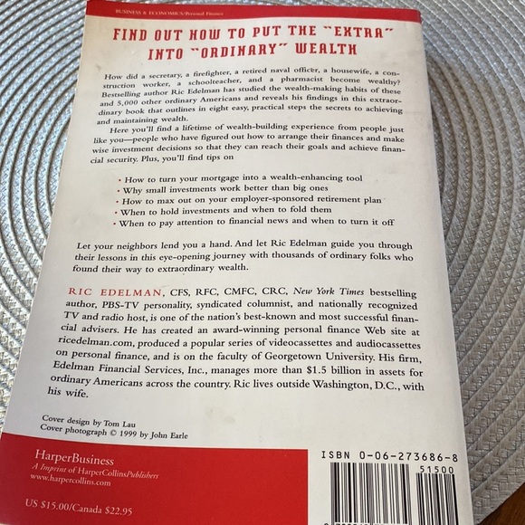 ORDINARY PEOPLE EXTRAORDINARY WEALTH 8 Secrets RIC EDELMAN Oversize PB EUC - Picture 3 of 6